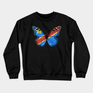 Congolese Flag  Butterfly - Gift for Congolese From Democratic Republic Of Congo Crewneck Sweatshirt